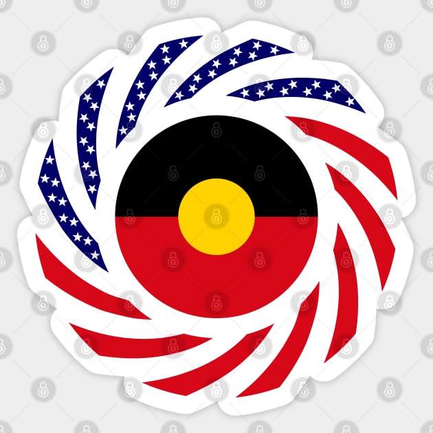 Australian Aboriginal American Multinational Patriot Flag Series Sticker by Village Values